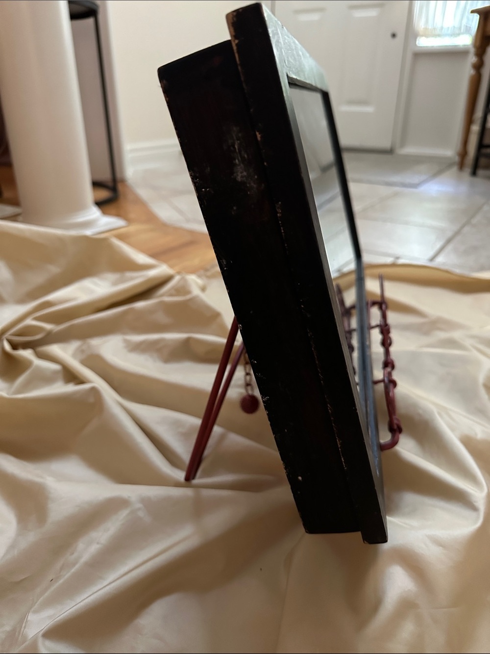 Wood Framed Display Case with Hinged Glass Lid - Picture 6 of 7
